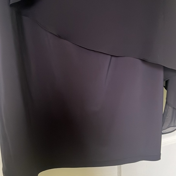 XSCAPE | Embellished Chiffon Overlay Jersey Dress Sz M - Picture 5 of 5